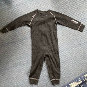 Lindberg Swedish Brand Merino Wool Long Sleeve/Leg Onesies Baselayer - Gray
